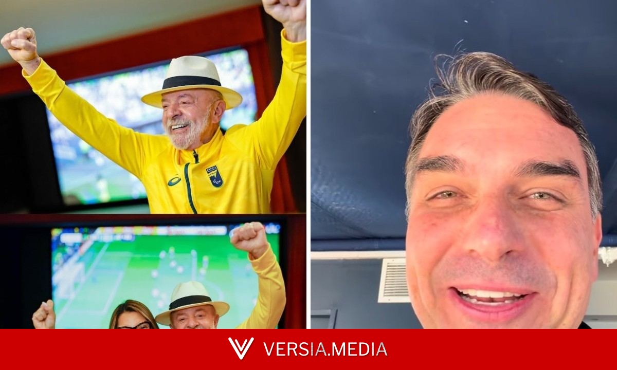 Presidenciáveis celebram vitória do Brasil; Flávio Bolsonaro usa número de Martinelli e Lula posa com Janja