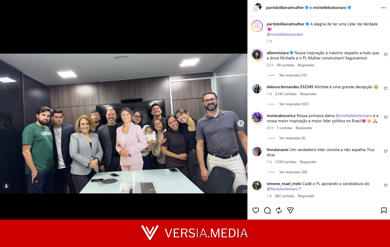 Após saída, PL Mulher faz homenagem com imagem de Michelle Bolsonaro de papelão em tamanho real